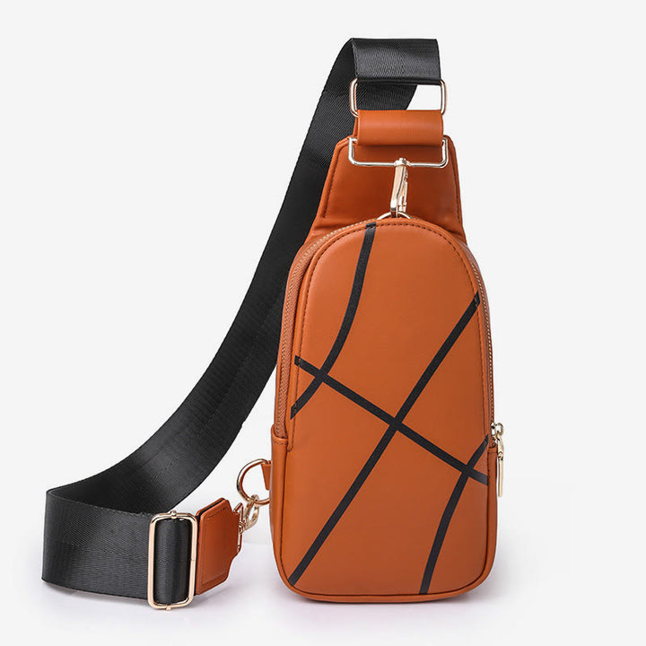 Schultertasche für Damen, Outing Sports Printing, Umhängetasche aus Leder