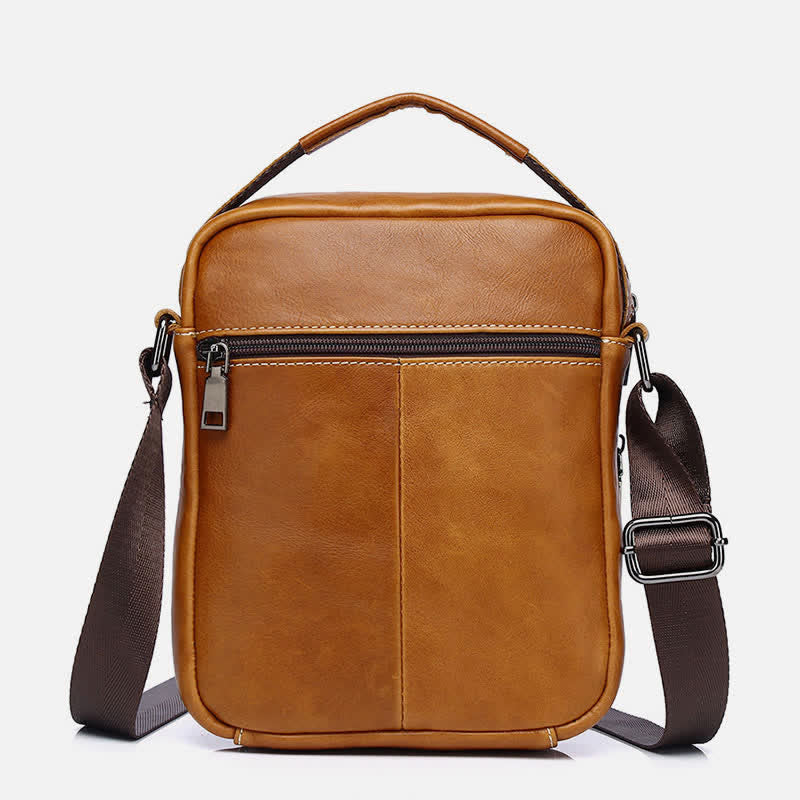 Kleine Umhängetasche aus Leder für Herren, Retro-Arbeits- und Business-Schulterhandtasche