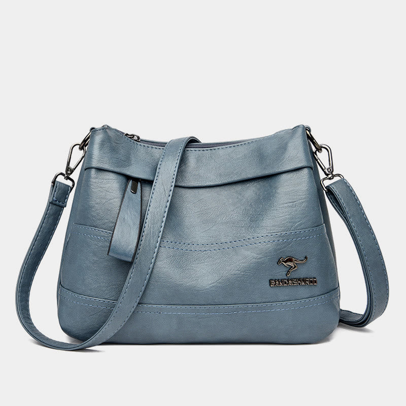 Umhängetasche für Damen, große Kapazität, Retro-Umhängetasche aus PU-Leder
