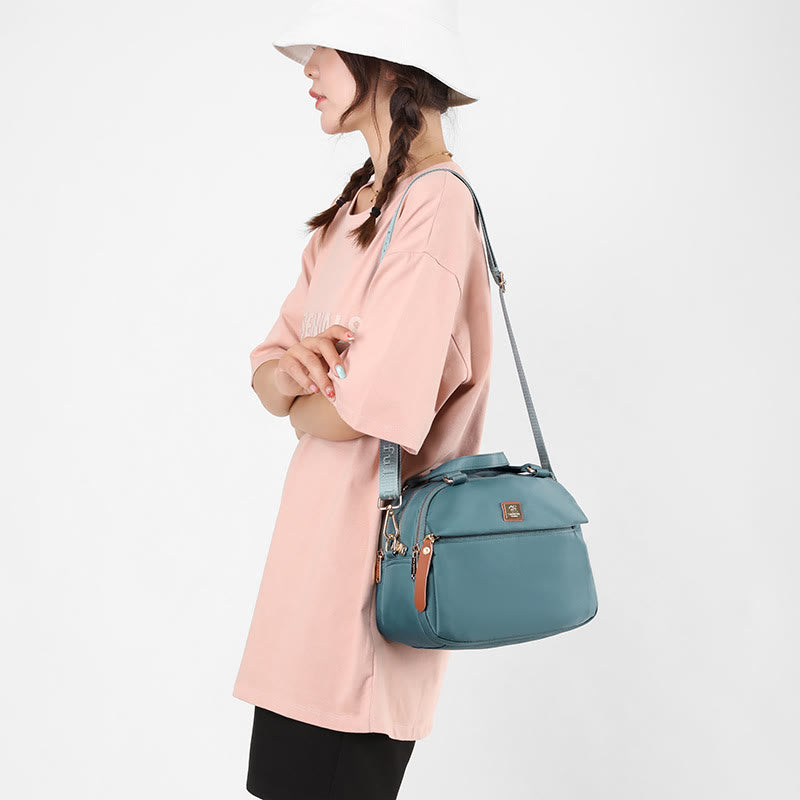 Handtasche für Damen, leicht, mehrere Taschen, abnehmbarer Riemen, Umhängetasche