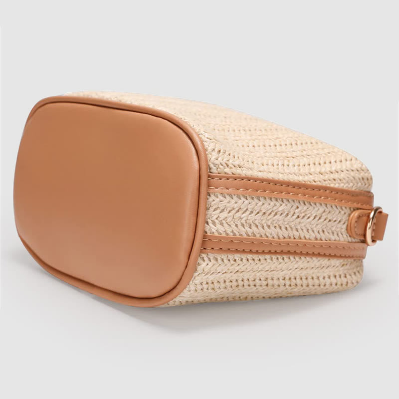 Umhängetasche für Damen, Sommer, Strand, Stroh, Schultertasche