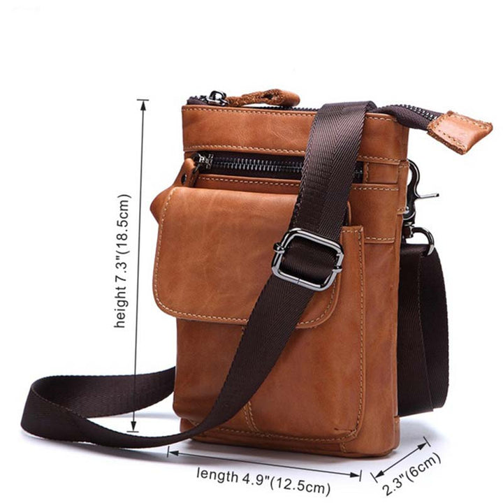 Multifunktions-Gürteltasche aus Leder für Herren 