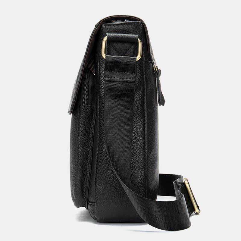Herren Umhängetasche Echtes Leder Kleine Messenger Bag Crossbody Bag