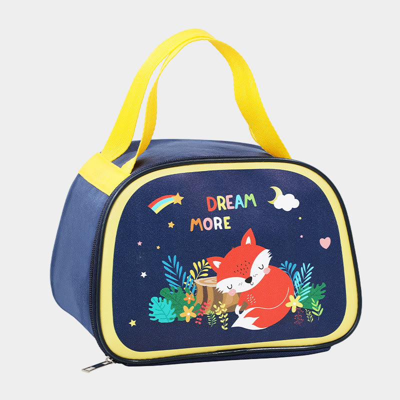 Lunchpaket für den täglichen Gebrauch, mit Cartoon-Tierdruck, süße Thermotasche