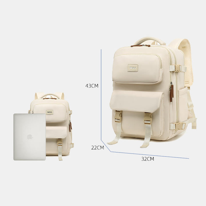 Rucksack für Damen, große Kapazität, minimalistischer Reise-Laptop-Tagesrucksack aus Nylon