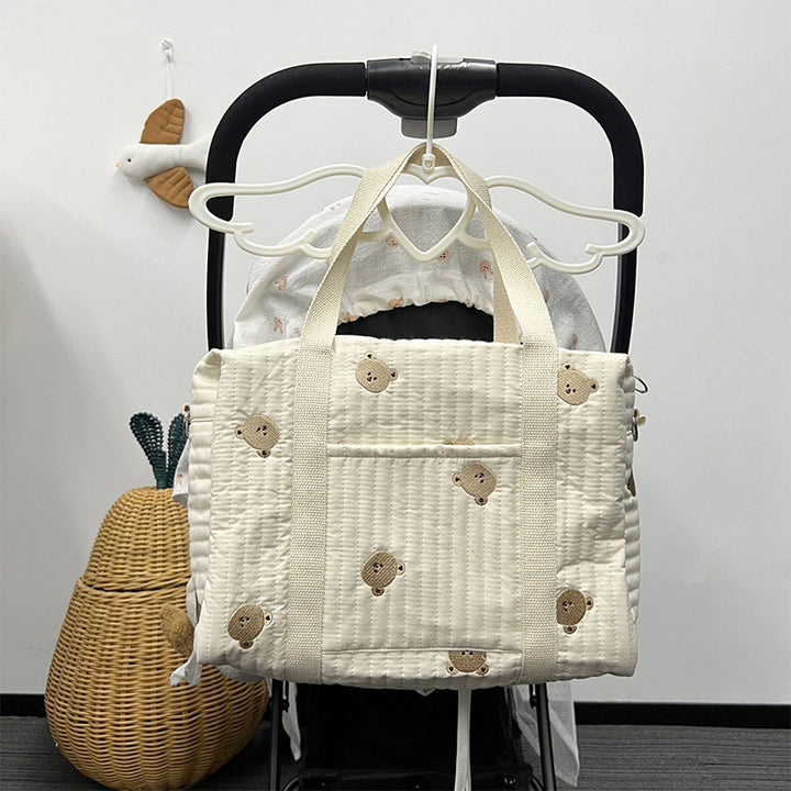 Wickeltasche Tote Weiche Baumwolle Mama Schultertasche Handtasche Baby