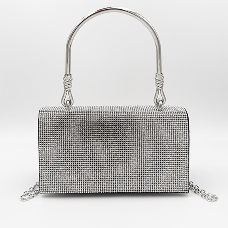 Abendtasche für Damen Glitzer Diamant Leder Leichte Handgelenktasche