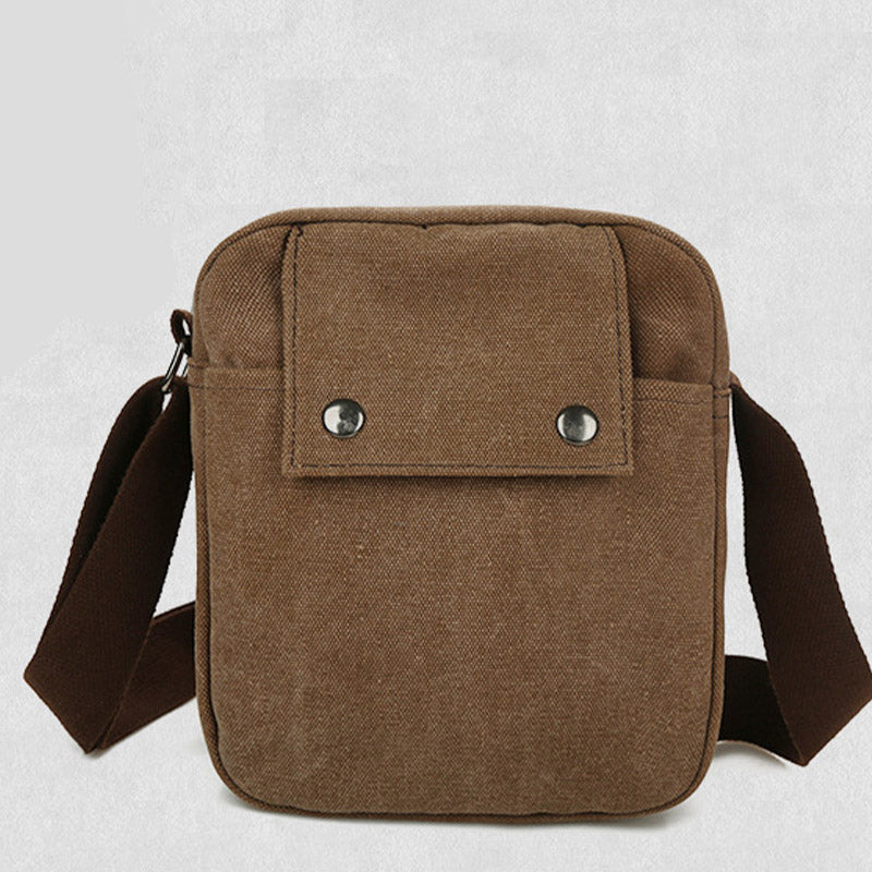 Kleine Umhängetasche für Herren mit mehreren Fächern, Reisetasche aus Canvas
