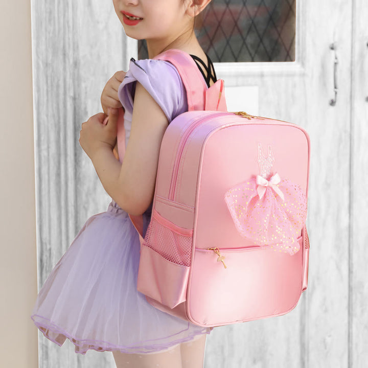 Mädchen Tanz Rucksack Ballerina Kleid Dekor Kinder Tanz Schultasche