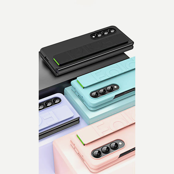 Farbenfrohe Samsung Galaxy Z Fold 2/3/4/5/6 Hülle Handyhülle mit elastischem Handschlaufe