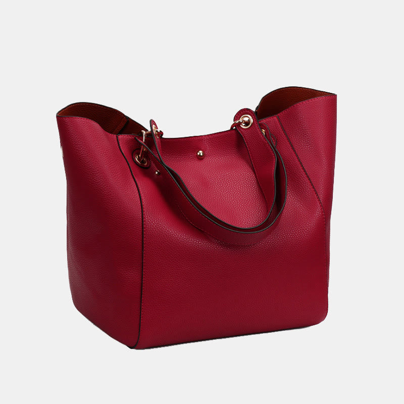 Klassische Tragetasche für Damen, einfarbig, Set mit Pendlertaschen für Büro und die Arbeit