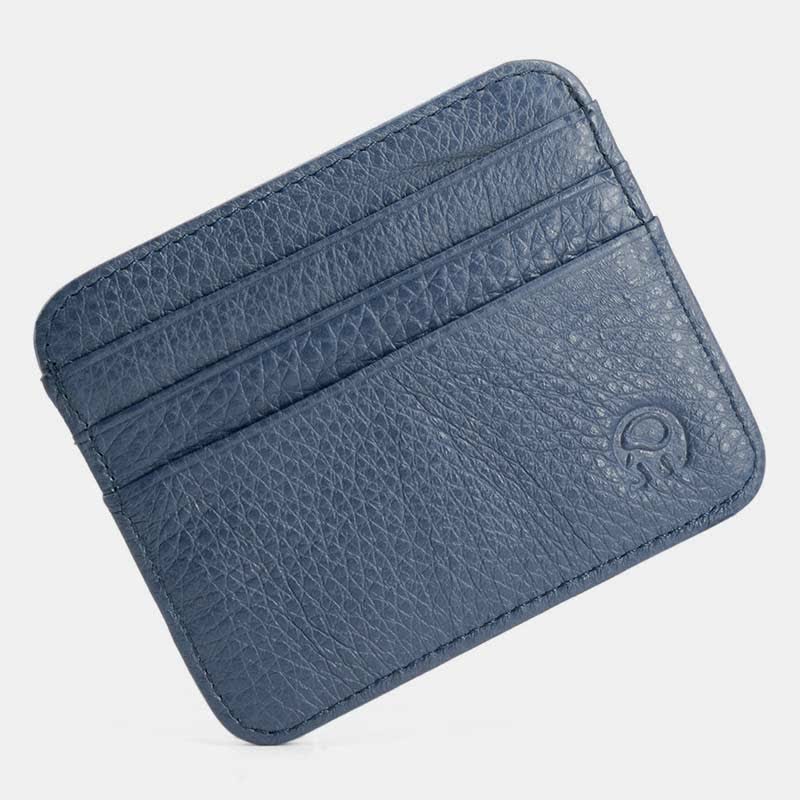 Schlanke minimalistische Vordertasche Brieftasche aus echtem Leder Kartenhalter Kartenetui - image 13