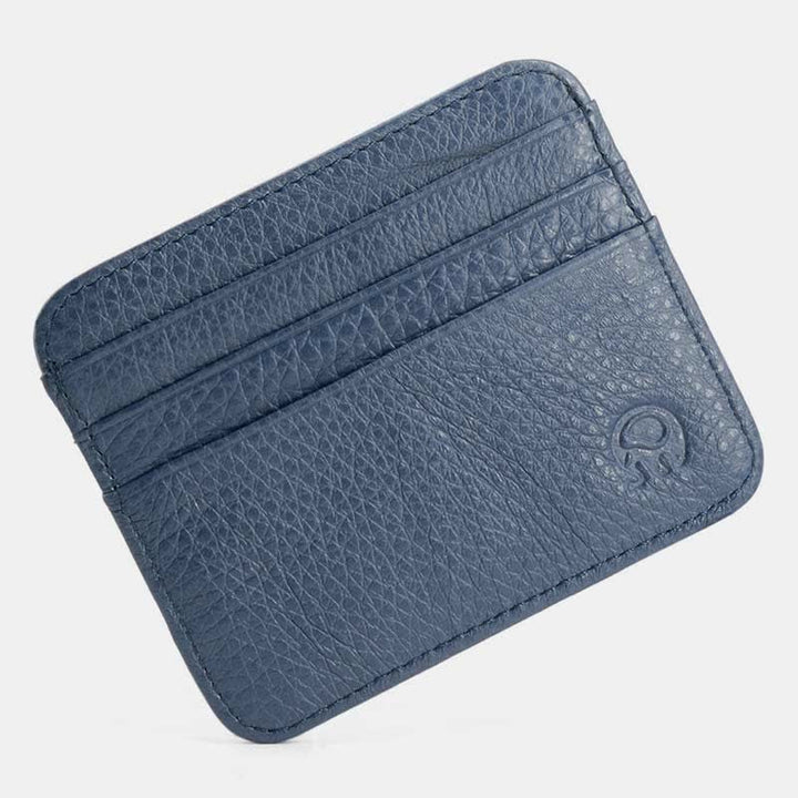 Schlanke minimalistische Vordertasche Brieftasche aus echtem Leder Kartenhalter Kartenetui - image 13
