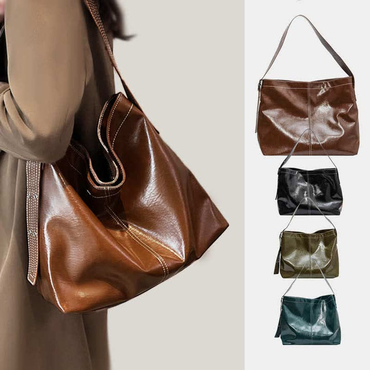 Hobo-Handtasche, Geldbörsen für Damen, große Tragetasche aus Leder, Umhängetasche