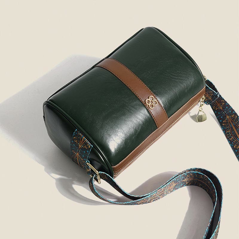 Umhängetasche für Damen, weiches Wachsleder, Vintage, lässige Schultertasche