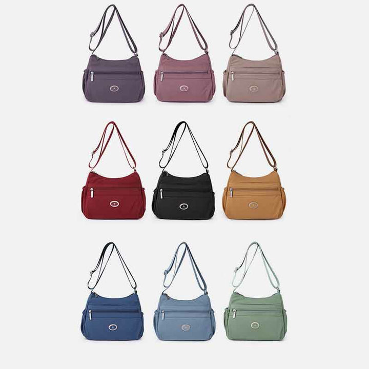 Mehrfarbige Umhängetasche für Damen, große Pendlertasche aus Nylon