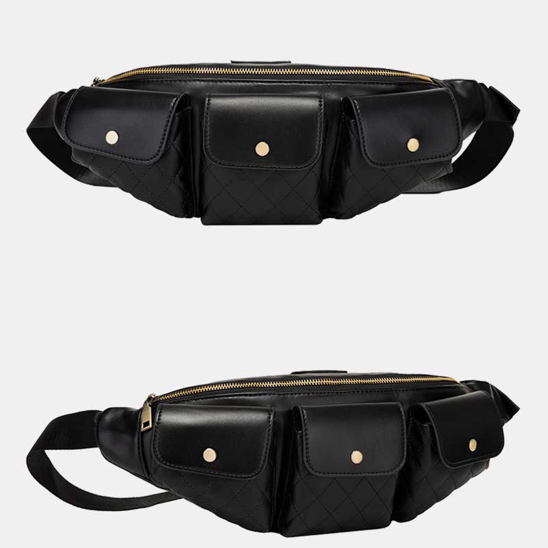 Gürteltasche für Herren, Leder, lässige Umhängetasche für den Außenbereich