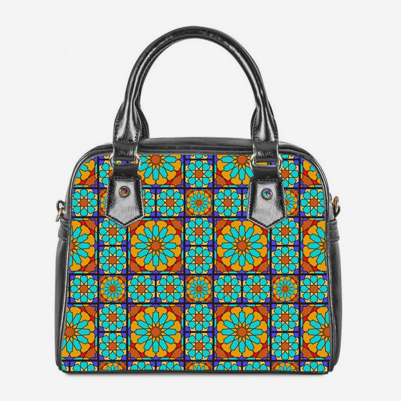 PU-Leder-Blumen-Geldbörsen Top-Griff-Tasche Crossbody Handtasche Satchel Taschen