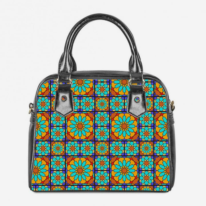 PU-Leder-Blumen-Geldbörsen Top-Griff-Tasche Crossbody Handtasche Satchel Taschen