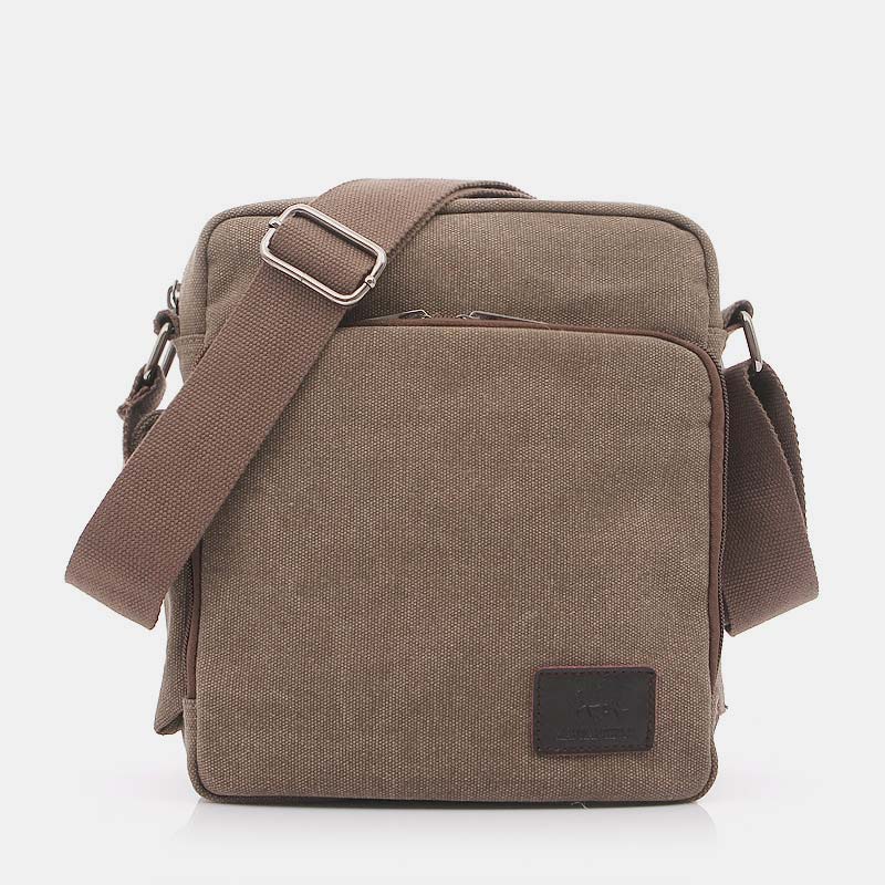 Vintage Canvas Mini Crossbody Umhängetasche Männer kleine Geldbörsen mit Multi-Slot