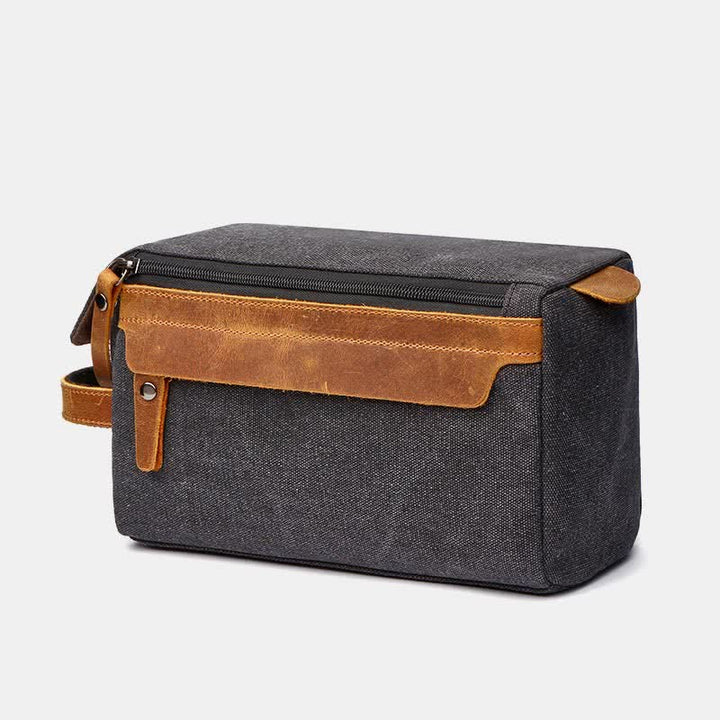 Retro-Aufbewahrungstasche aus Segeltuch, Make-up-Tasche, Reise-Kulturtasche für Damen und Herren