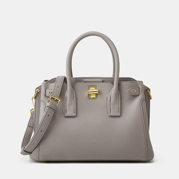 Elegante Handtasche für Damen, große, klassische Tragetasche aus veganem Leder