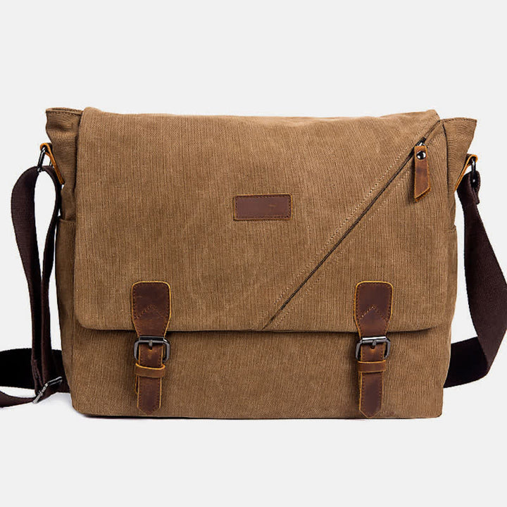 Herren Canvas Messenger Bag Retro Schulter Crossbody Rucksack Geldbörse