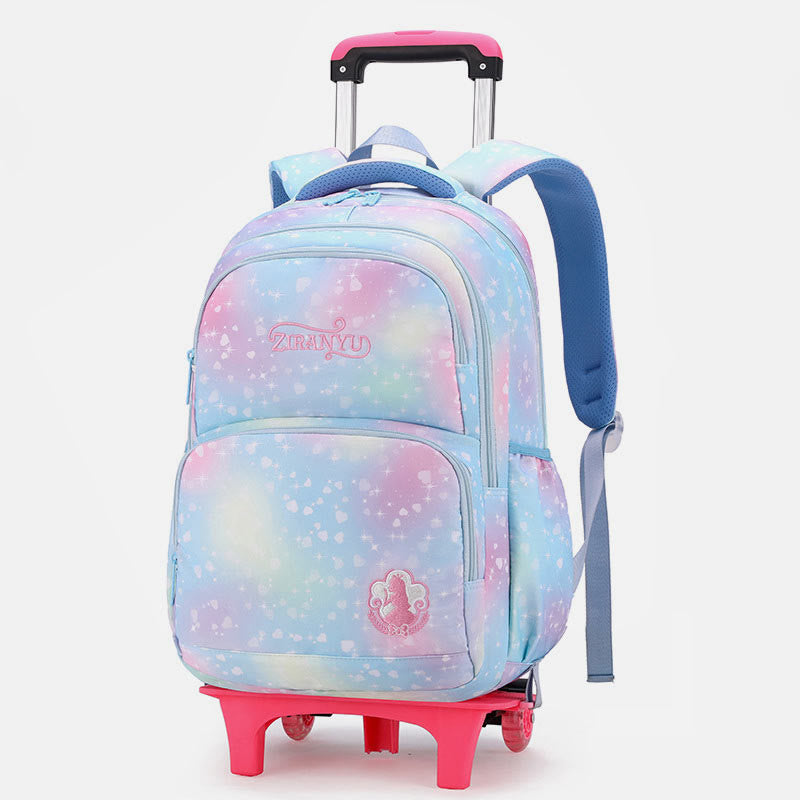 Robuster Schulrucksack aus Nylon mit Rollen, Schultasche für Kinder