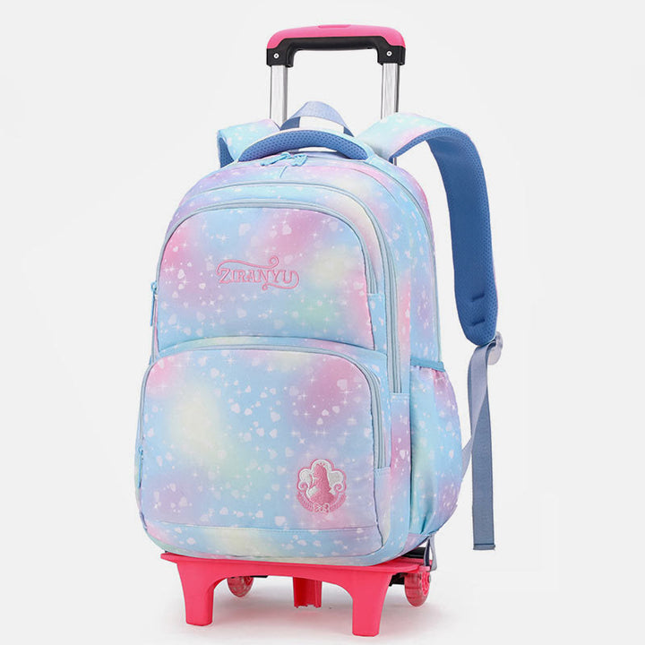 Robuster Schulrucksack aus Nylon mit Rollen, Schultasche für Kinder