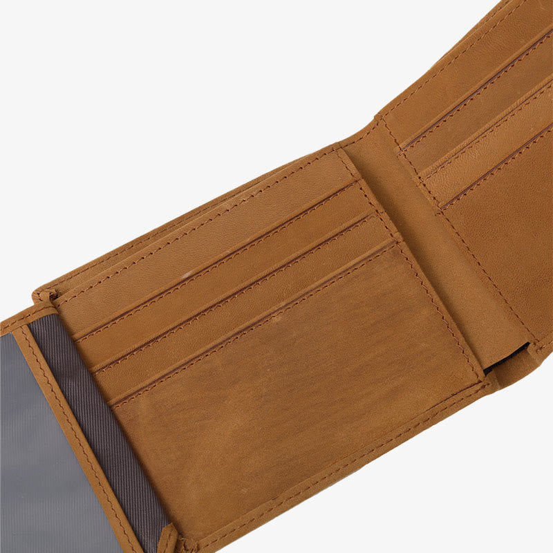 Dünne Brieftasche für die Familie, mit Laser-Inschrift, Leder, Geldbörse, Geschenk