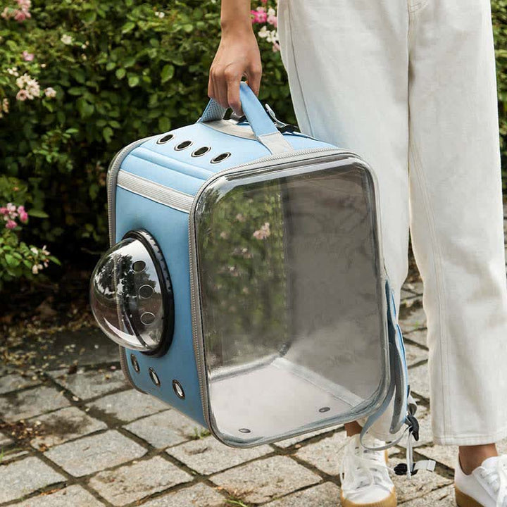 Haustier-Träger-Rucksack, faltbar, mit Blase, Katzen, Welpen, Träger, transparente Raumkapsel