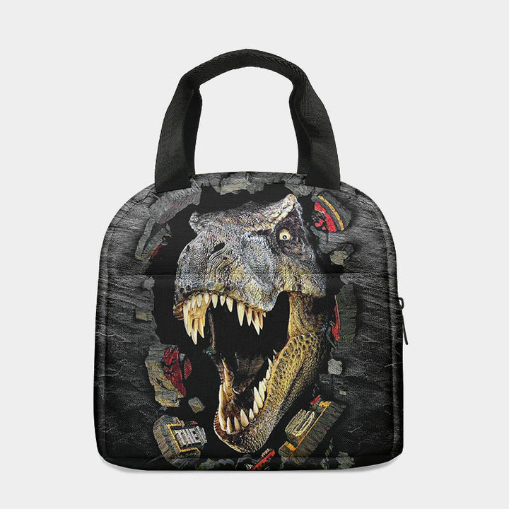 Lunchpaket für Kinder, Schule, Camping, Cartoon-Dinosaurier, Thermo-Handtasche