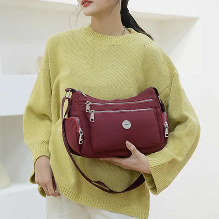 Umhängetasche mit mehreren Taschen für Damen, leicht, geräumig, Schultertasche