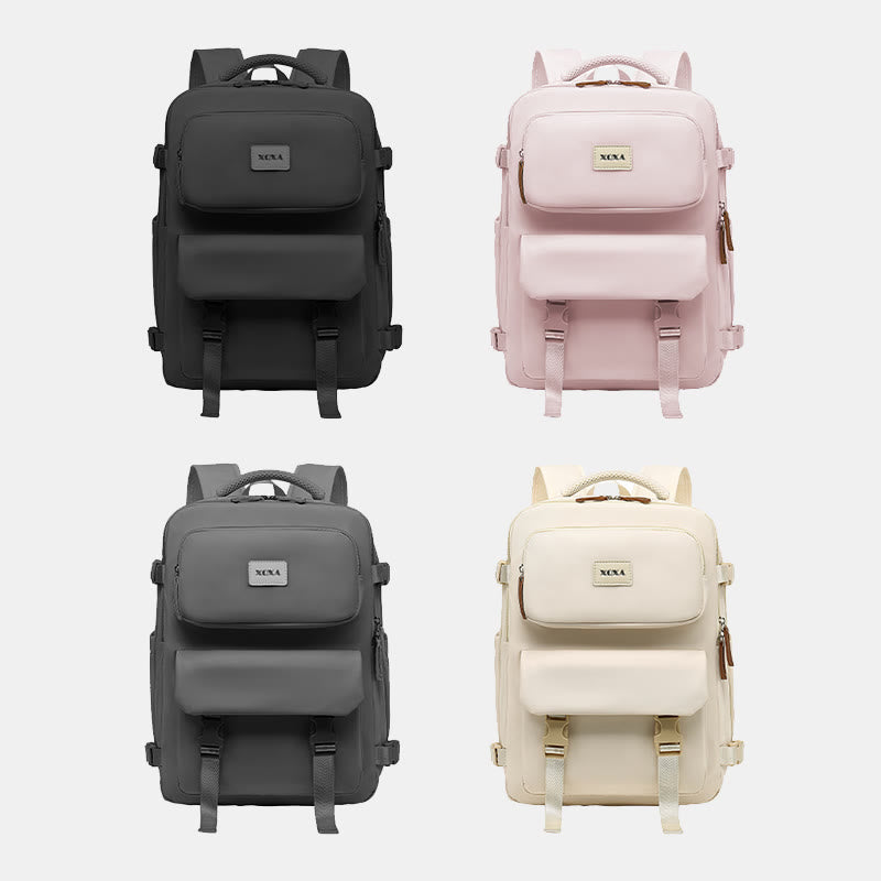Rucksack für Damen, große Kapazität, minimalistischer Reise-Laptop-Tagesrucksack aus Nylon