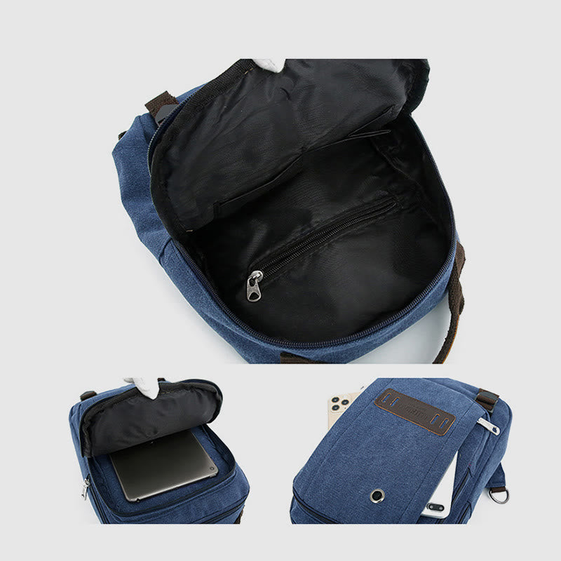 Schultertasche für Herren, Outdoor, lässig, Retro, Umhängetasche, Brusttasche