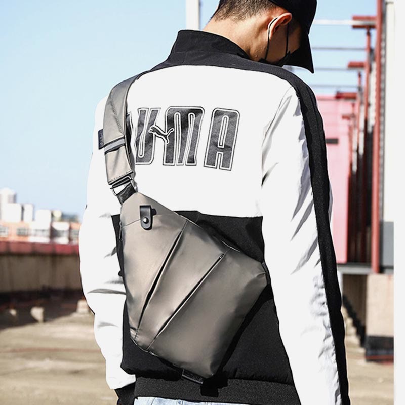 Schultertasche für Männer, Diebstahlsichere, multifunktionale, wasserdichte Brusttasche für den Sport