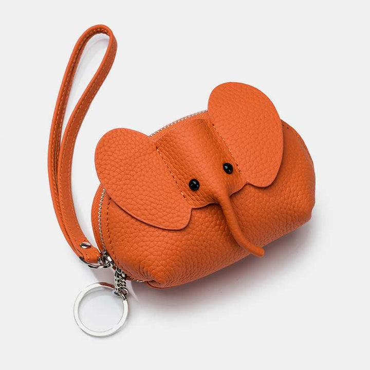 Damen Kleine Geldbörse Elefant Leder Geldbörse Wechselgeldbeutel Armband