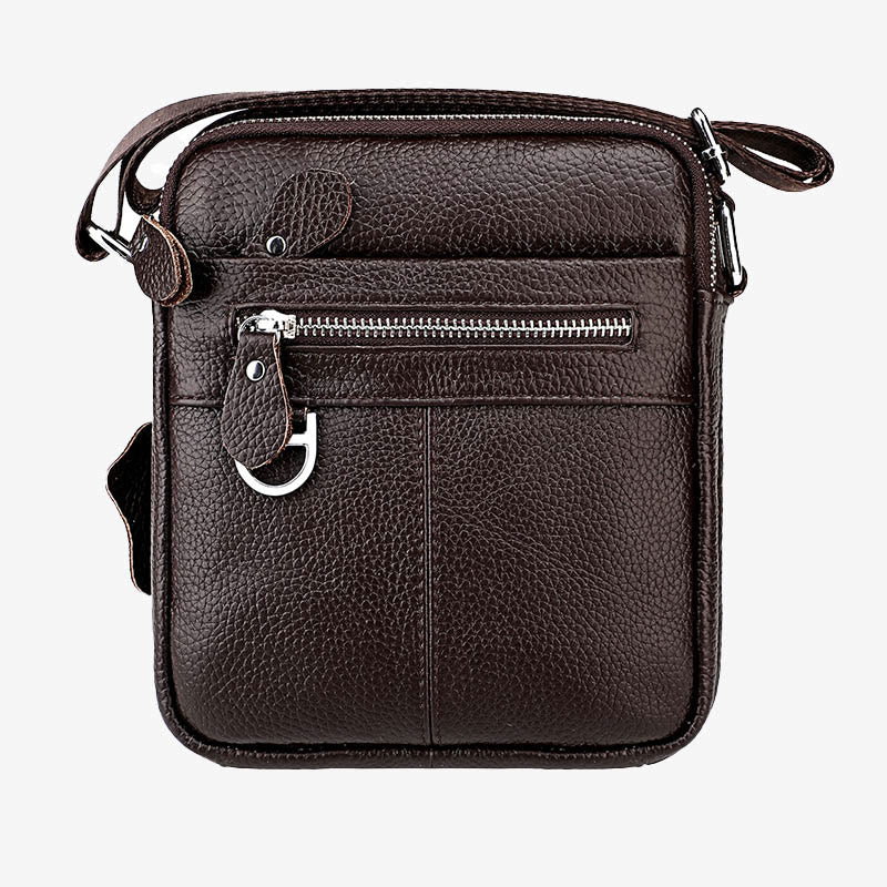 Umhängetasche für Herren, minimalistisch, aus echtem Leder, einzelne Schultertasche