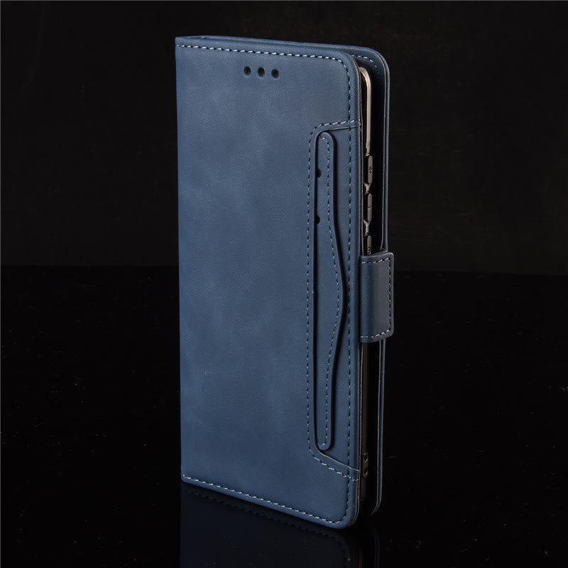 Huawei Mate 60 Clamshell-Telefonhülle aus Leder mit mehreren Kartenfächern