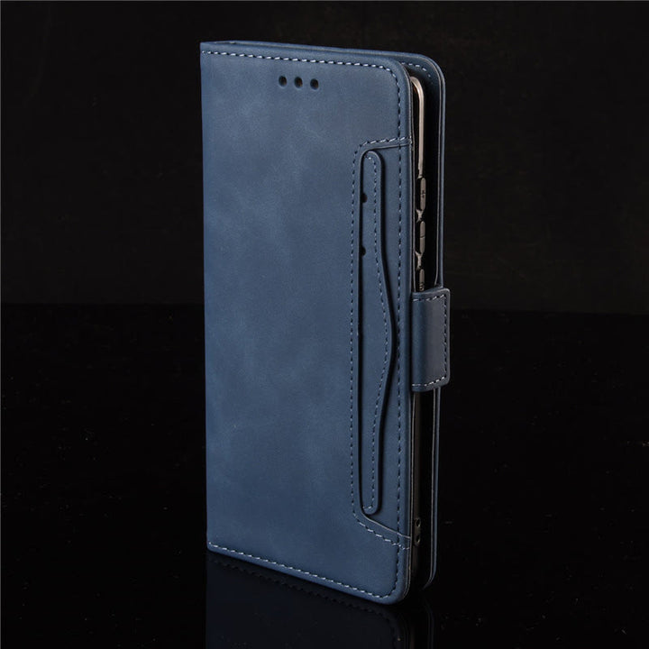 Huawei Mate 60 Clamshell-Telefonhülle aus Leder mit mehreren Kartenfächern