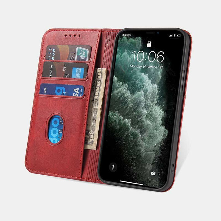 2-in-1 Flip Phone Case Wallet Case für iPhone mit Kartenfächern