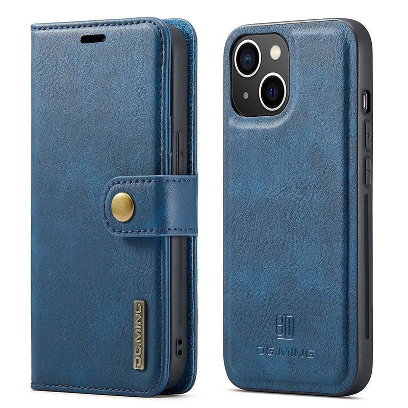 Magnetische Brieftaschenhülle für iPhone 13 Pro Max, mehrere Modelle, handgefertigtes PU-Leder