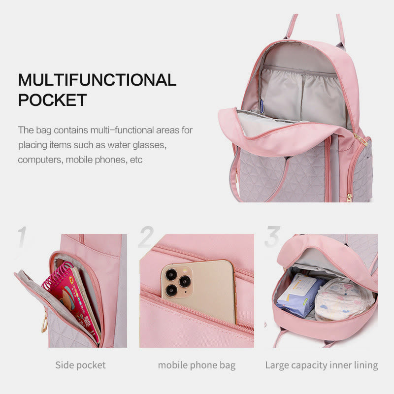 Tragbare Mama-Tasche für Frauen im Freien, wasserdichter, multifunktionaler Oxford-Rucksack
