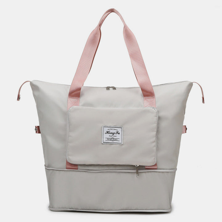 Reisetasche, extragroß, faltbar, mit Trennfach für Trocken- und Nasslagerung - Hellgrau - image 23