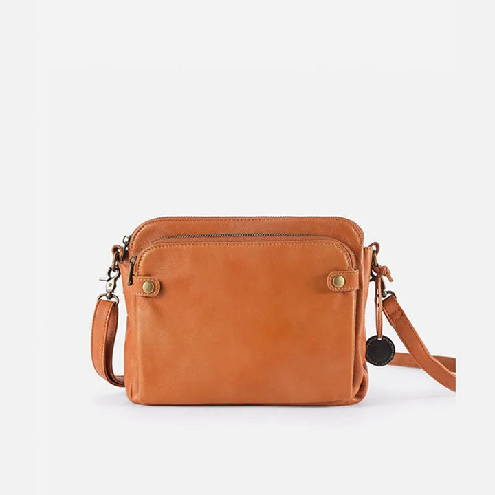 Vintage Dreilagige Umhängetasche aus Leder für Damen
