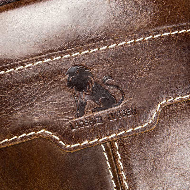 Kleiner Sling-Crossbody-Rucksack aus echtem Leder für Herren