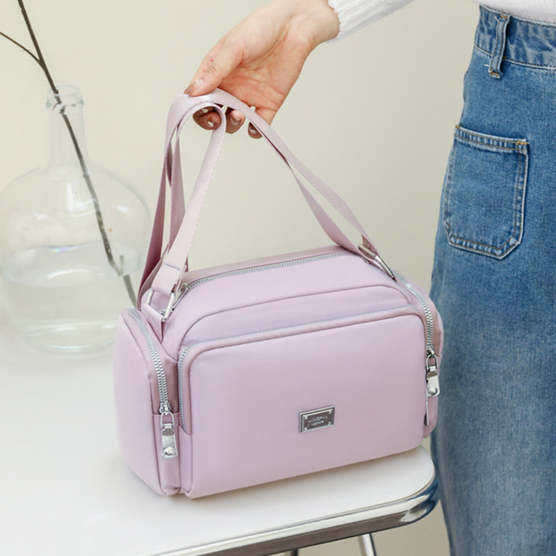 Umhängetasche für Damen, breiter Riemen, leichte Schultertasche aus Nylon