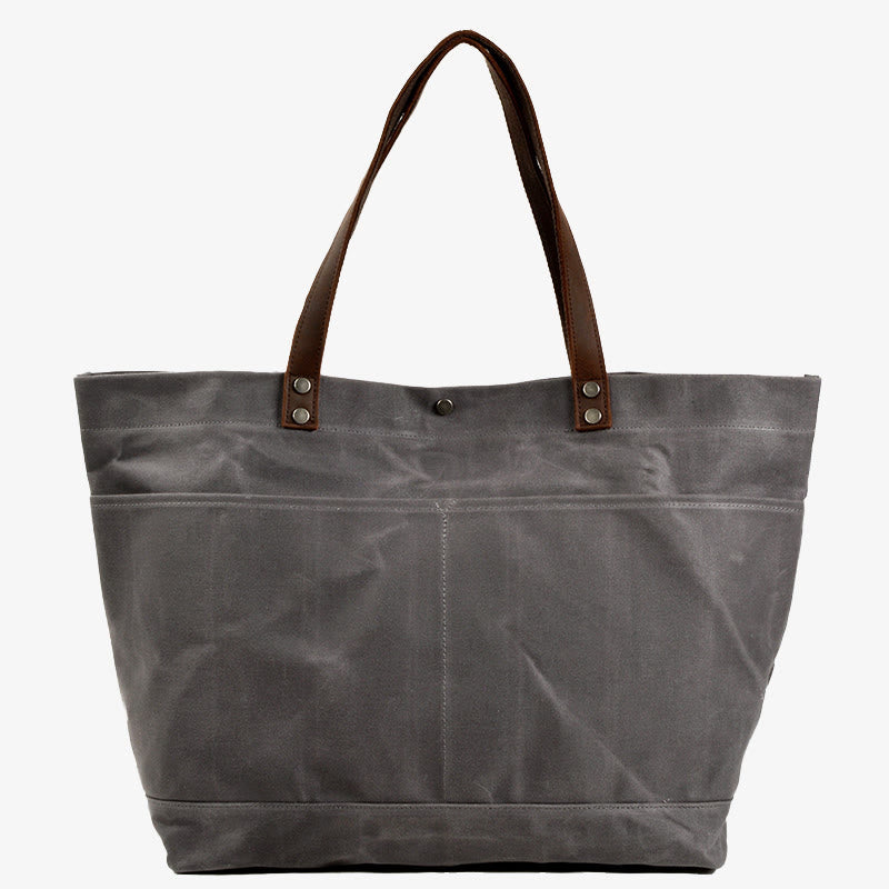 Wachs Canvas Einkaufstasche Prägnante Handtasche Einkaufstasche für Frauen