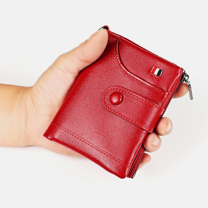 Geldbörse aus echtem Leder im Vintage-Stil mit RFID-Blockierung