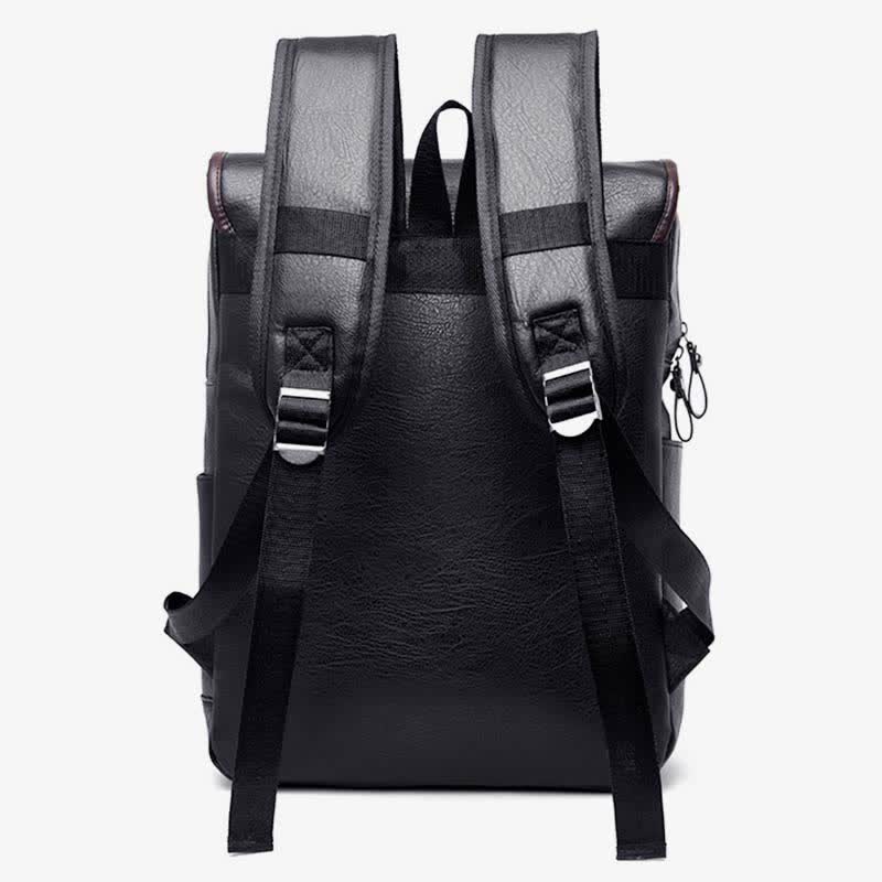 Laptop-Rucksack aus Leder für Herren, großes Fassungsvermögen, für Uni, Reisen, Büro, Tagesrucksack